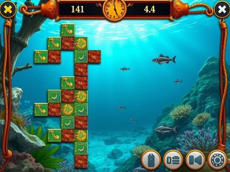 Tropical Indian Ocean Escape gameplay screenshot showing underwater exploration